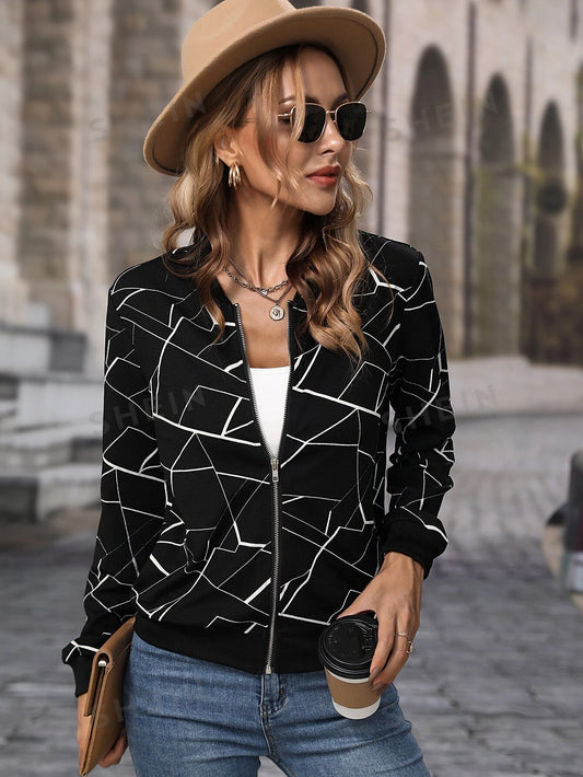 Winter Geo Printed Jacket