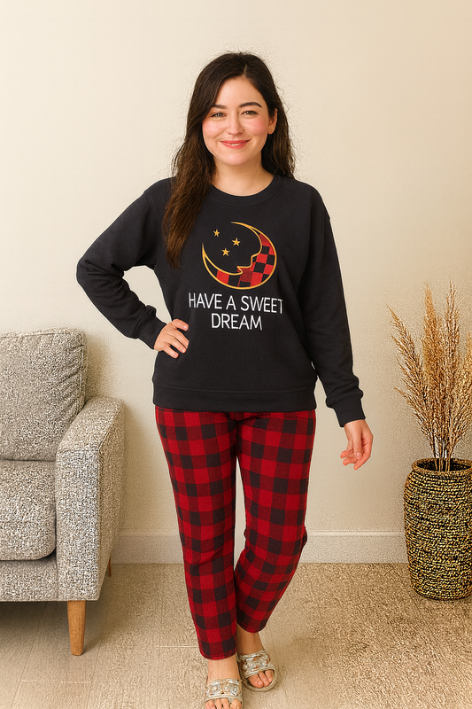 Winter Have A Sweet Dream Printed Night Suit