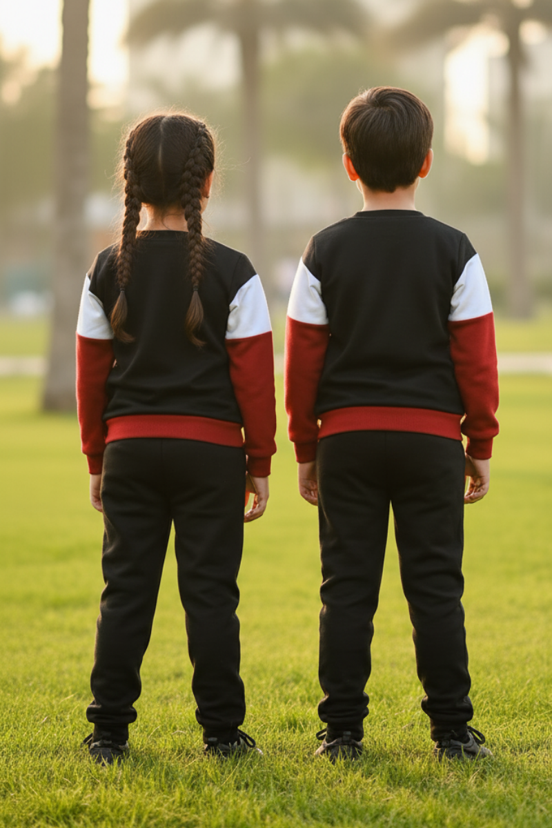 Fleece Fabric Land Style Printed Kids Winter Suit ( Each )