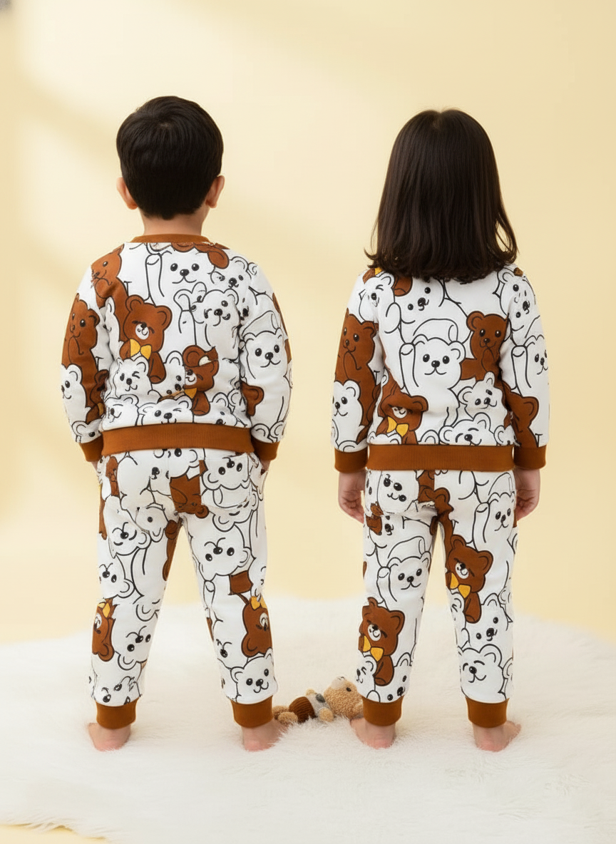 Multi Bear Printed Kids Winter Suit ( Each )